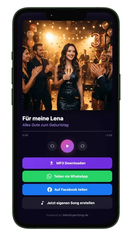 Digital greeting card in the phone player